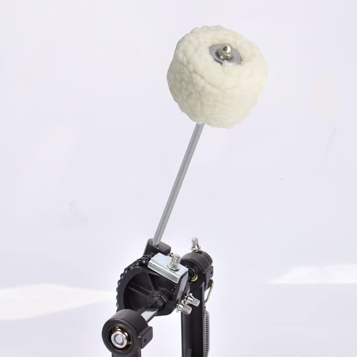 Bstinay 19.4x0.6cm Stainless Steel Shaft Bass Kick Drum Beater Felt Pedal Beater Head - Image 3